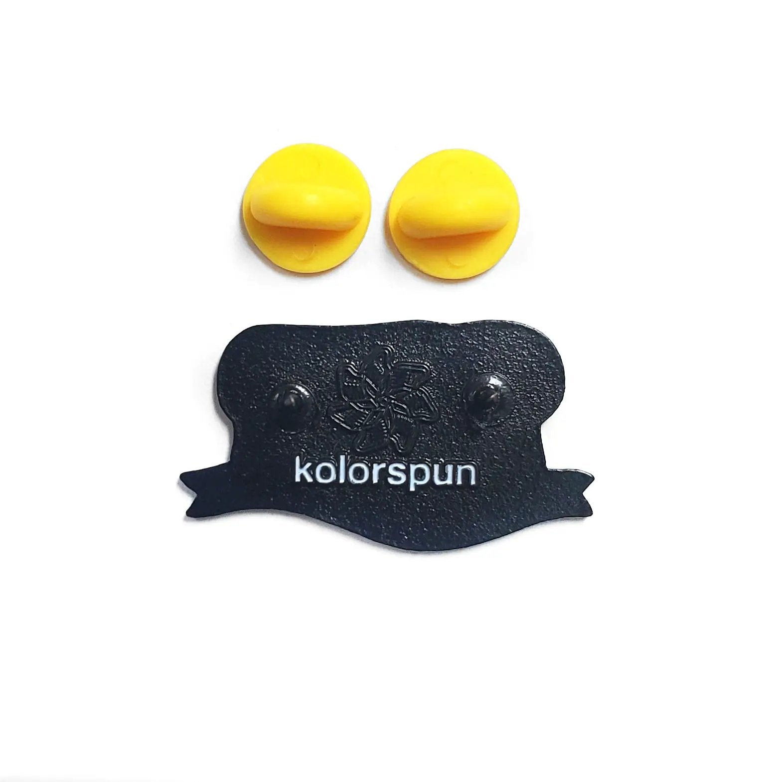 All My Friends Are Bread enamel pin by Kolorspun showing a bread-themed design with a metal backing.