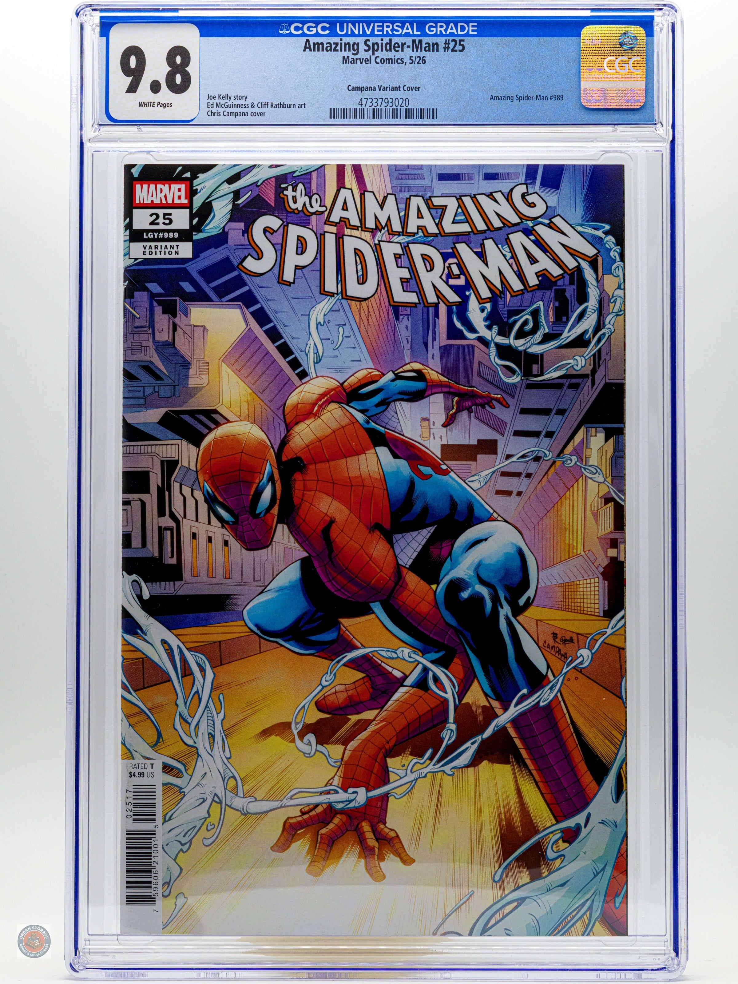 Comic book cover of 'The Amazing Spider-Man' with CGC grading label on a white background