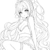 Alluring Anime Bunny Girl Waifu Coloring Page: Seated Lingerie Pose