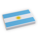 Argentina Flag (2x3 Tile) made using LEGO part by B3 Customs