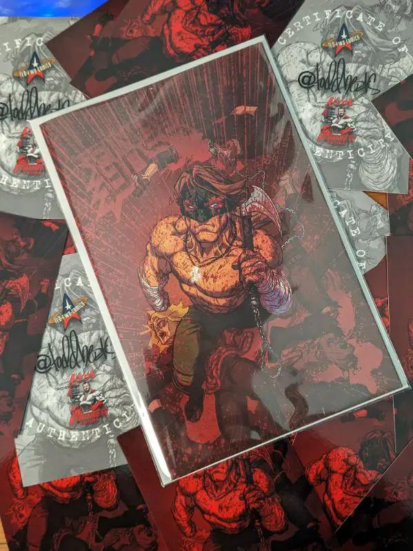Cover art for FINAL BOSS 4 Virgin Color Limited 100 Jams Fortress Comics, featuring Thler Kirkham story and Todd Beats illustration.