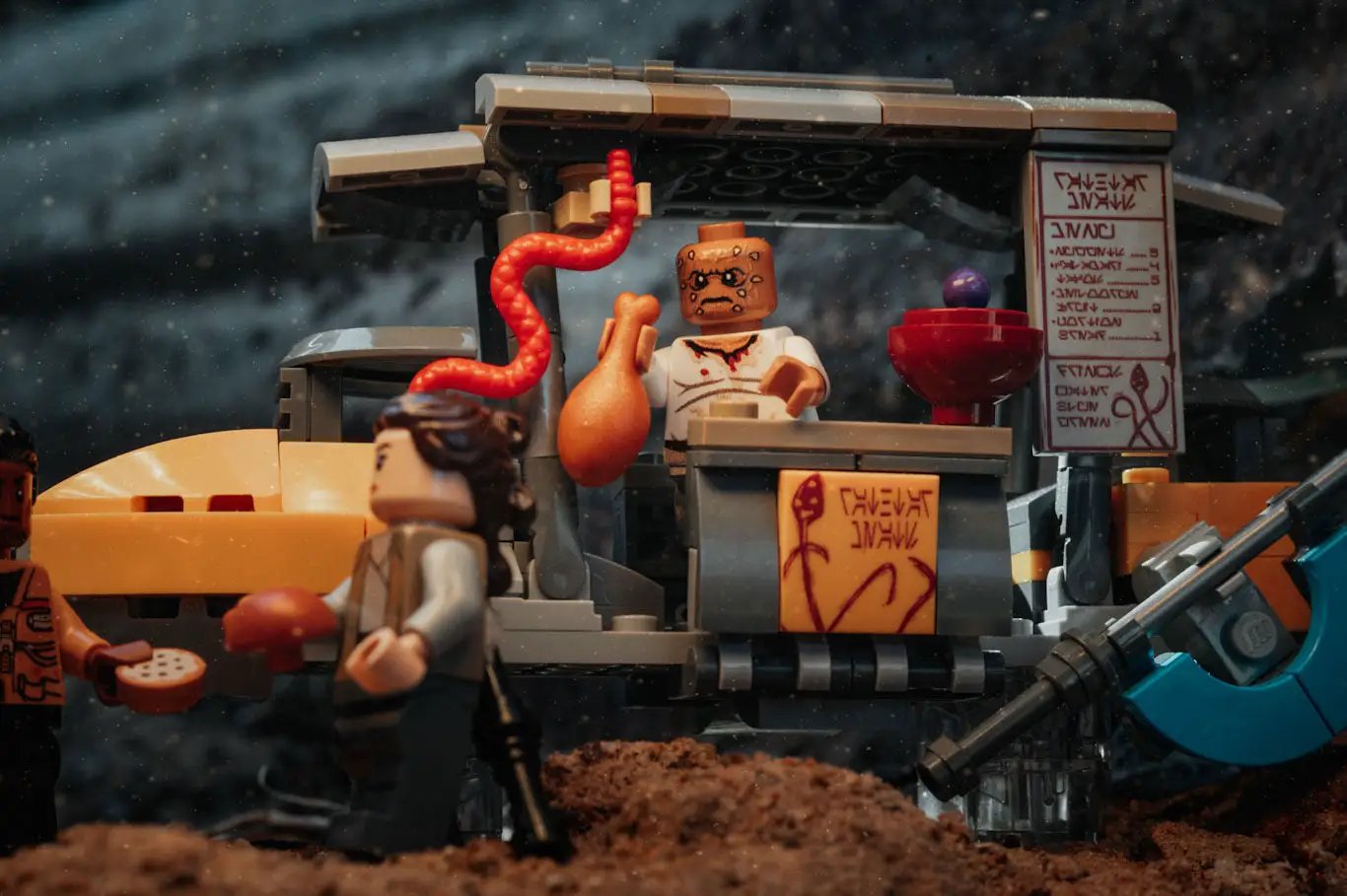 SW Rathtar Meat Food Skiff Set made using LEGO parts - B3 Customs by B3 Customs