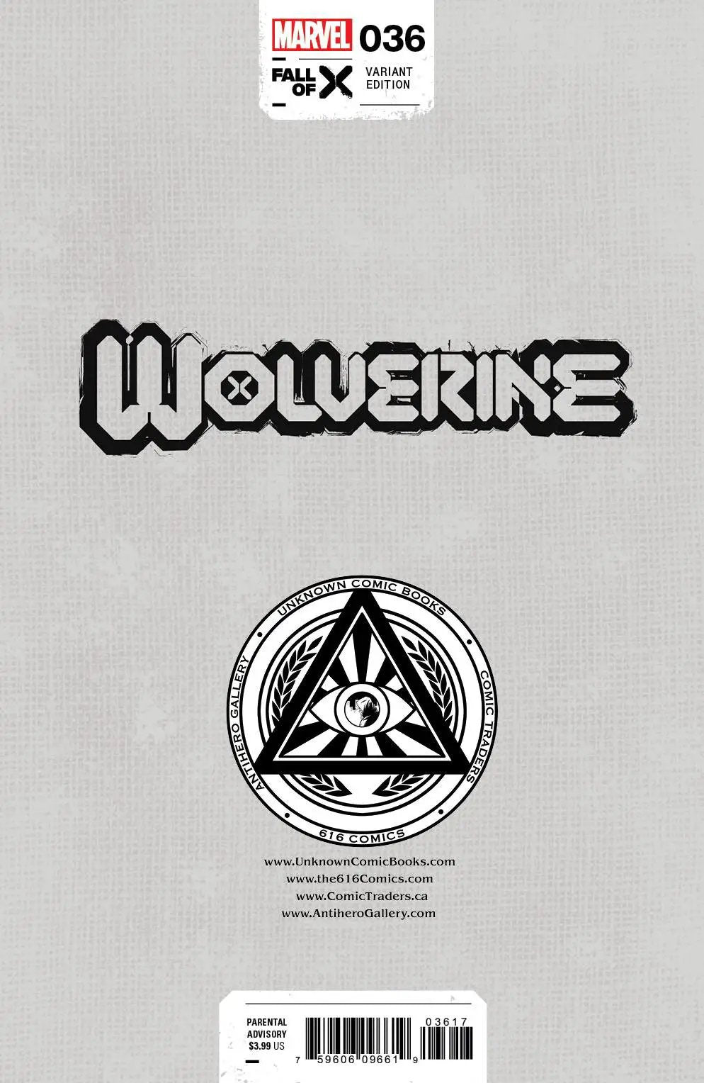 Wolverine #36 [Fall] Unknown Comics Miguel Mercado Exclusive Var (08/09/2023) (08/30/2023) by Unknown Comic Books