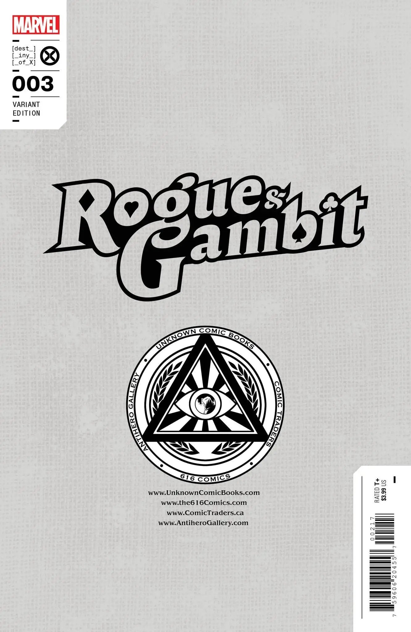 Rogue & Gambit #3 Unknown Comics Ivan Tao Exclusive Virgin Graffiti Wall Var (05/10/2023) by Unknown Comic Books