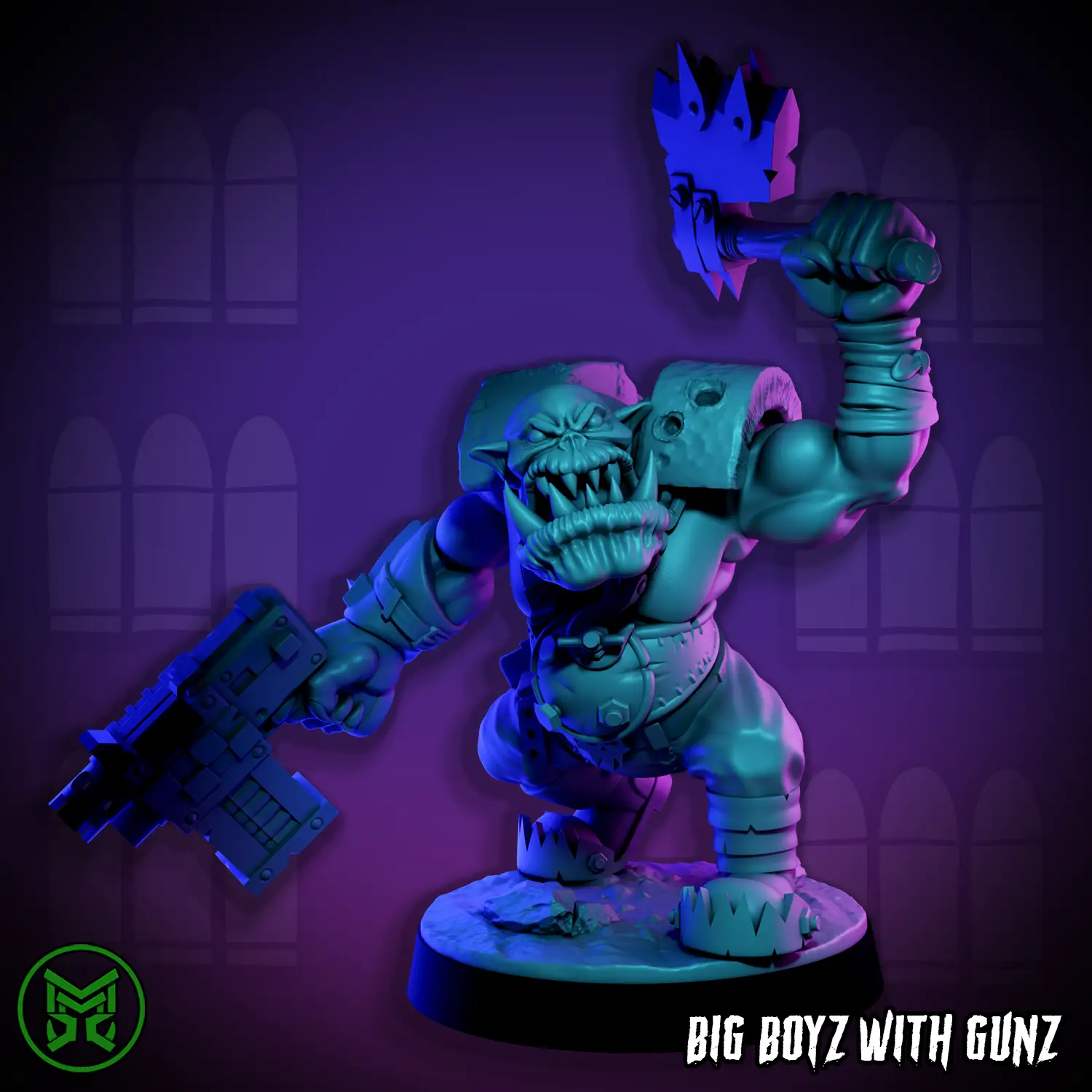 3D Printed Big Boyz with Gunz by Mekka Miniatures by Last Hope Miniatures