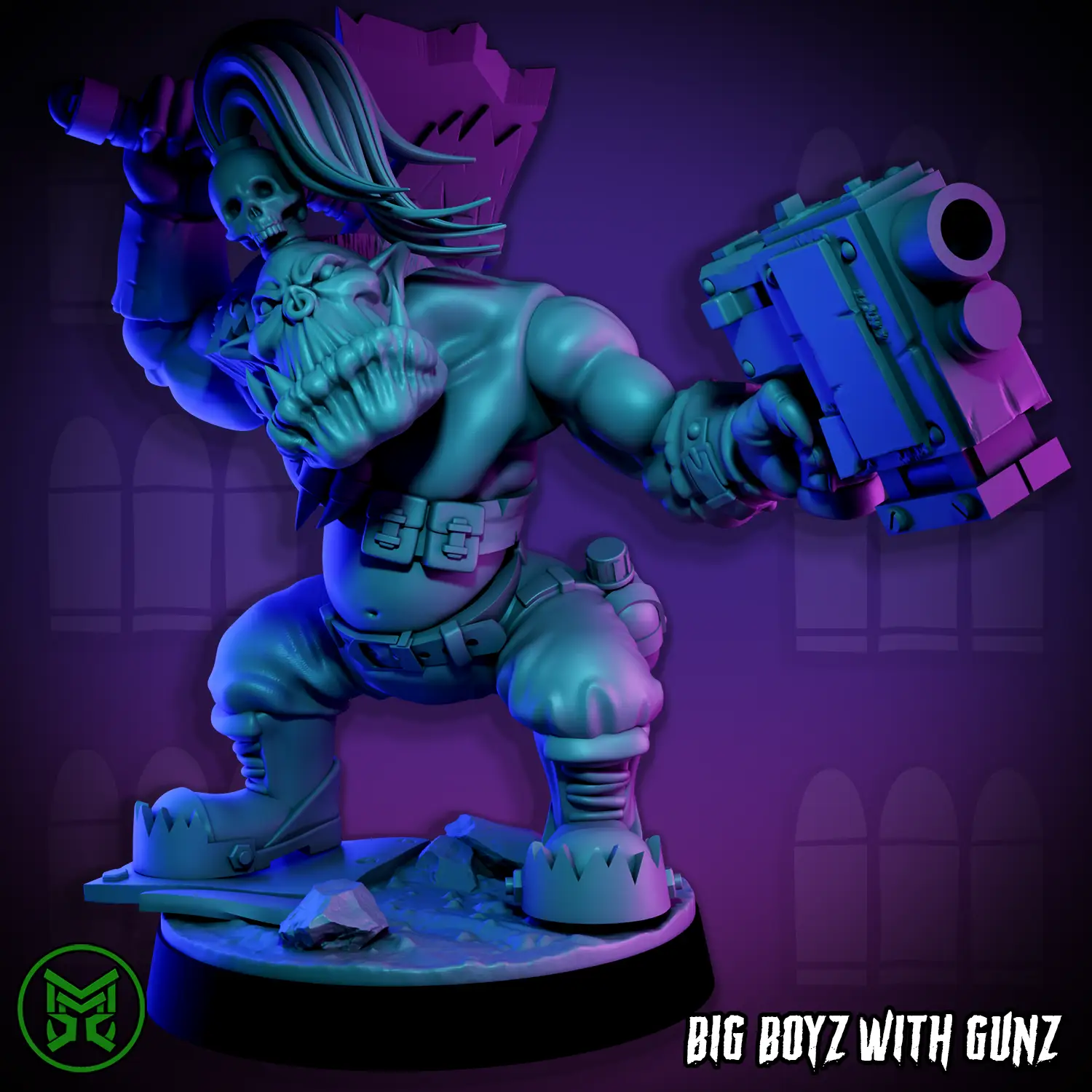 3D Printed Big Boyz with Gunz by Mekka Miniatures by Last Hope Miniatures
