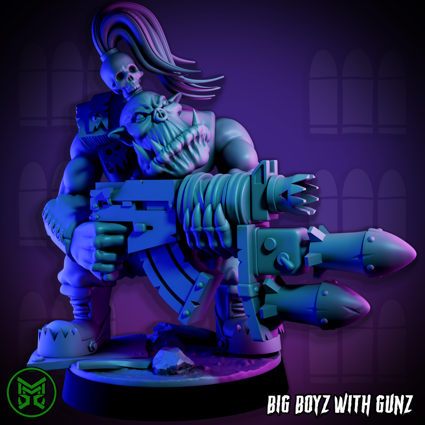 3D Printed Big Boyz with Gunz by Mekka Miniatures