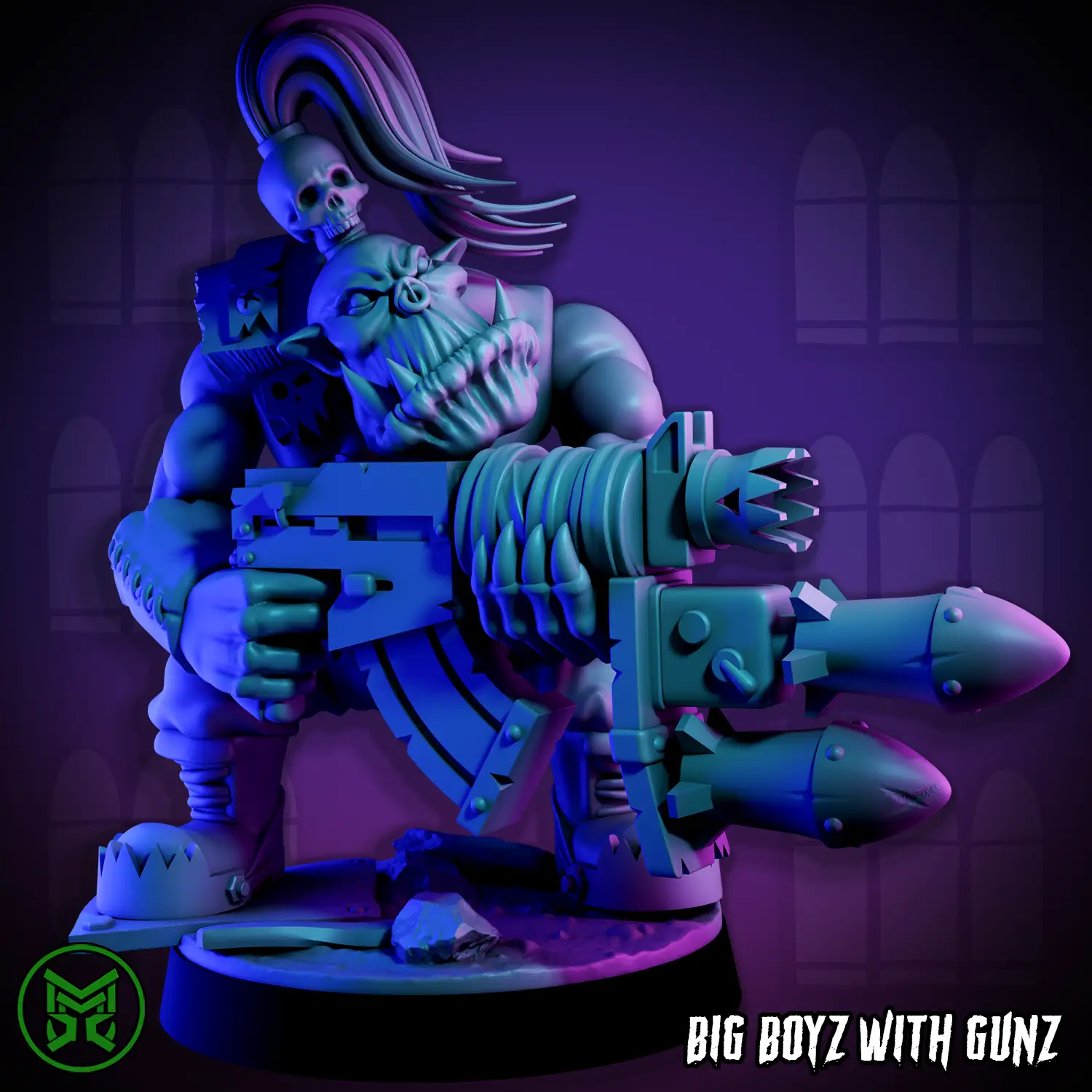 3D Printed Big Boyz with Gunz by Mekka Miniatures by Last Hope Miniatures