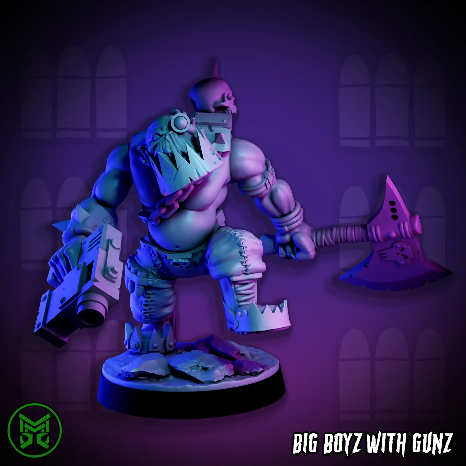 3D Printed Big Boyz with Gunz by Mekka Miniatures by Last Hope Miniatures