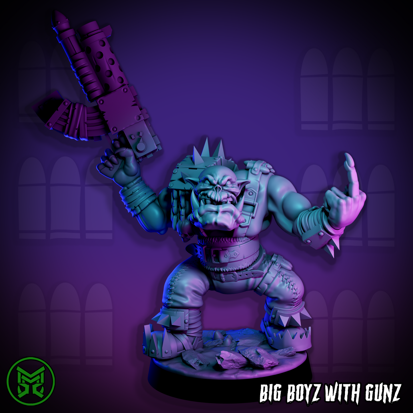 3D Printed Big Boyz with Gunz by Mekka Miniatures
