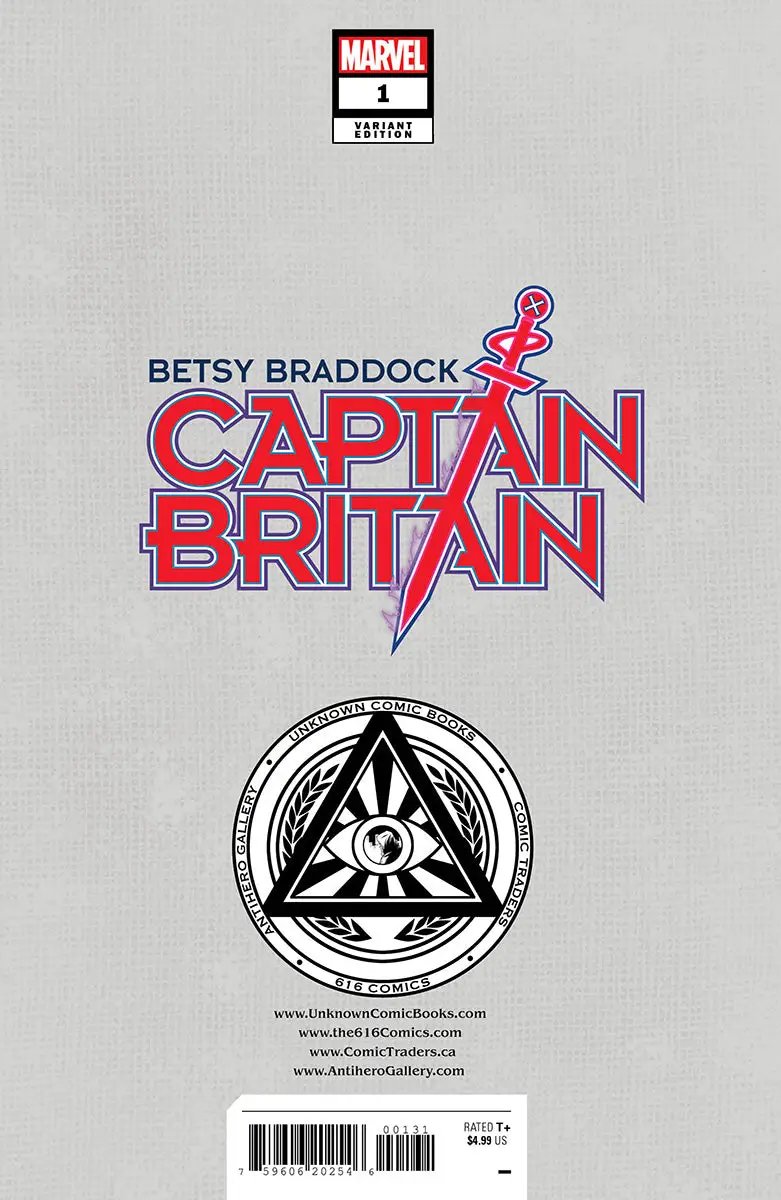 Betsy Braddock: Captain Britain #1 Unknown Comics Miguel Mercado Exclusive Virgin Vogue Var (02/22/2023) by Unknown Comic Books
