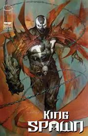 Comic book KING SPAWN #50 CVR B Puppeteer Lee Connecting Variant by JAMS Fortress Comics, featuring dynamic comic art and vibrant colors.