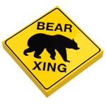 B3 Customs® Bear Xing Sign made using LEGO part by B3 Customs