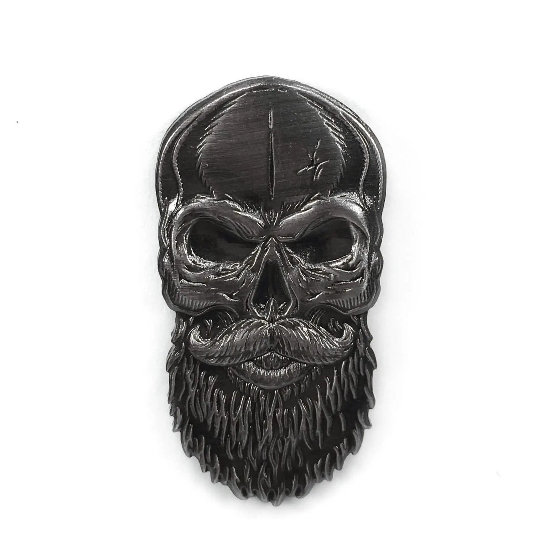 3D Beard Skull Pin by Kolorspun