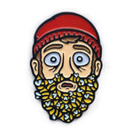 Red Beard o' Bees pin by Kolorspun featuring a bee design on a metal pin for beard or accessory decoration.