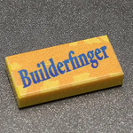 Builderfinger Printed 1x2 Candy Tile by B3 Customs