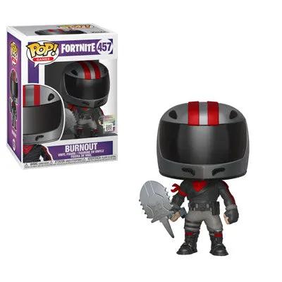 Pop! Games Fortnite Burnout vinyl art toy featuring a stylized figure with vibrant colors and detailed design.