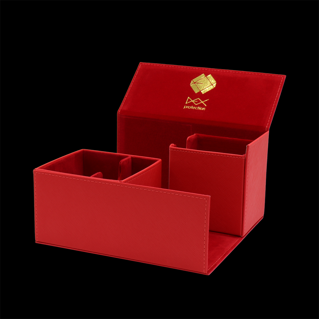 DEX PROTECTION: CREATION LINE – LARGE DECKBOX - RED by THE MIGHTY HOBBY SHOP