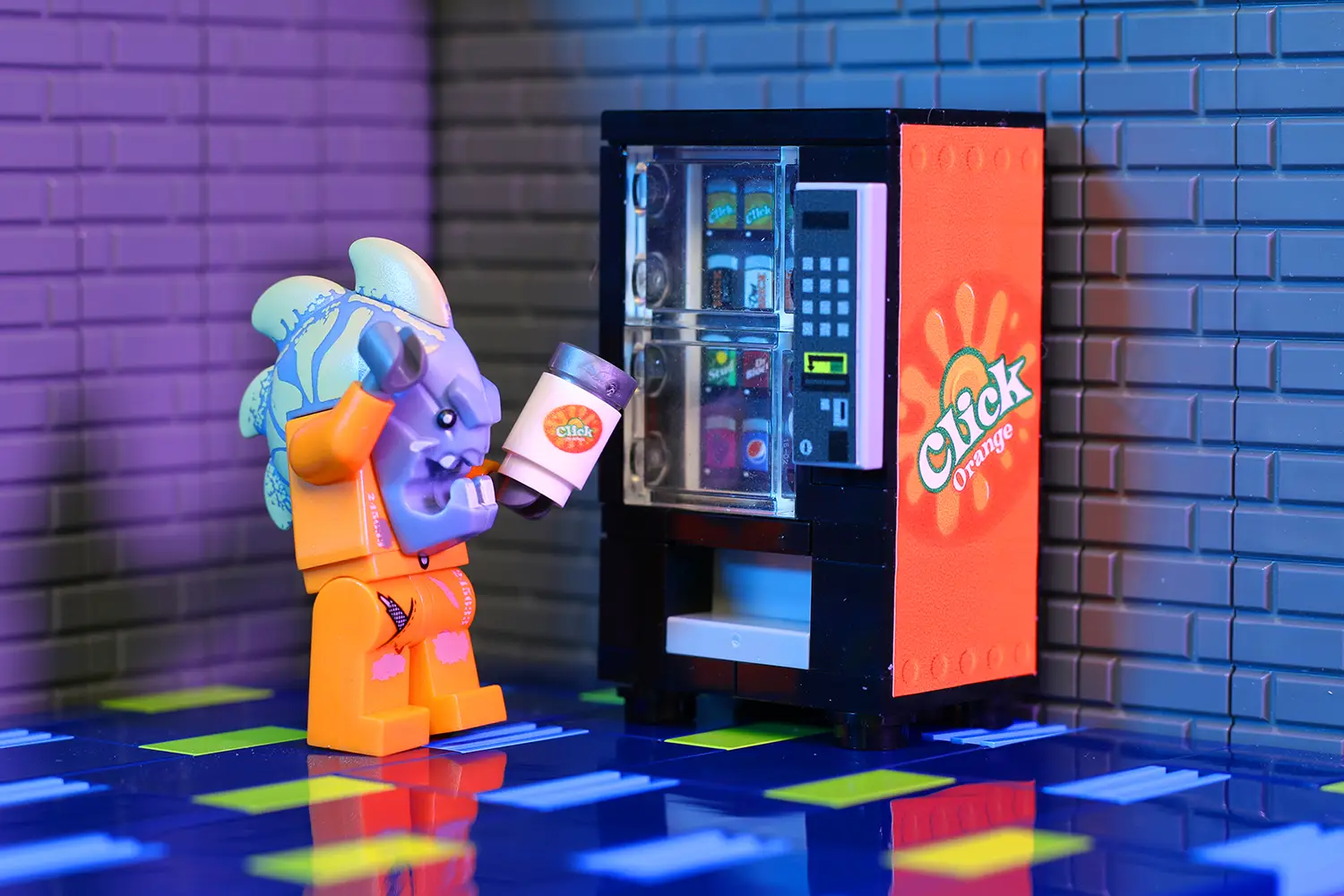 Orange Click - B3 Customs Soda Vending Machine by B3 Customs