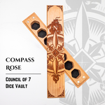 Compass Rose | Engraved Council of 7 Dice Vault