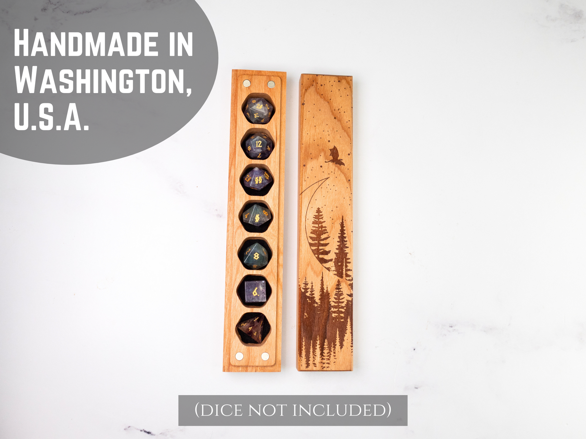 Dragon Moon | Engraved Council of 7 Dice Vault