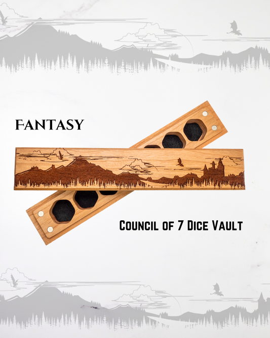Fantasy | Engraved Council of 7 Dice Vault