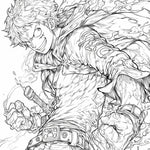 Dynamic Monkey D. Luffy Coloring Page – One Piece Downloadable Art by Infinite Visibility