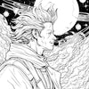 Cosmic Adventurer Coloring Page | Printable Sci-Fi Hero Art