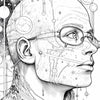 Cosmic Android Coloring Page | Sci-Fi Futuristic Portrait Printable – Infinite Visibility