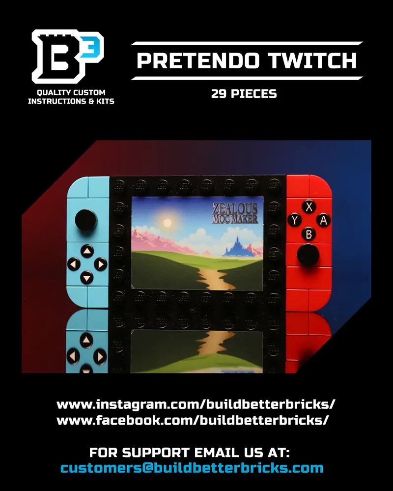 Custom Pretendo 2017 Handheld Console Building Set made using LEGO parts by B3 Customs