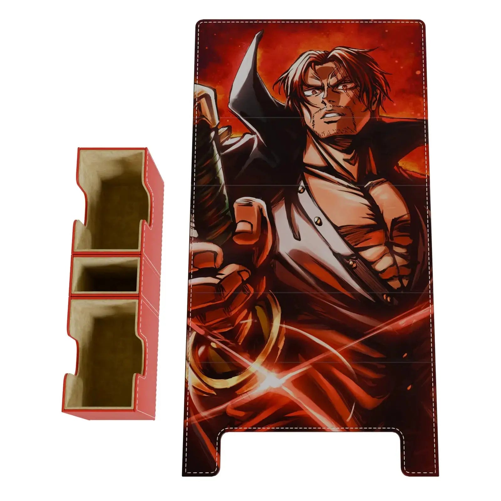 Crimson Conqueror EV 2.5 Elite Series box for Dueling Guard game, featuring vibrant red and detailed artwork.