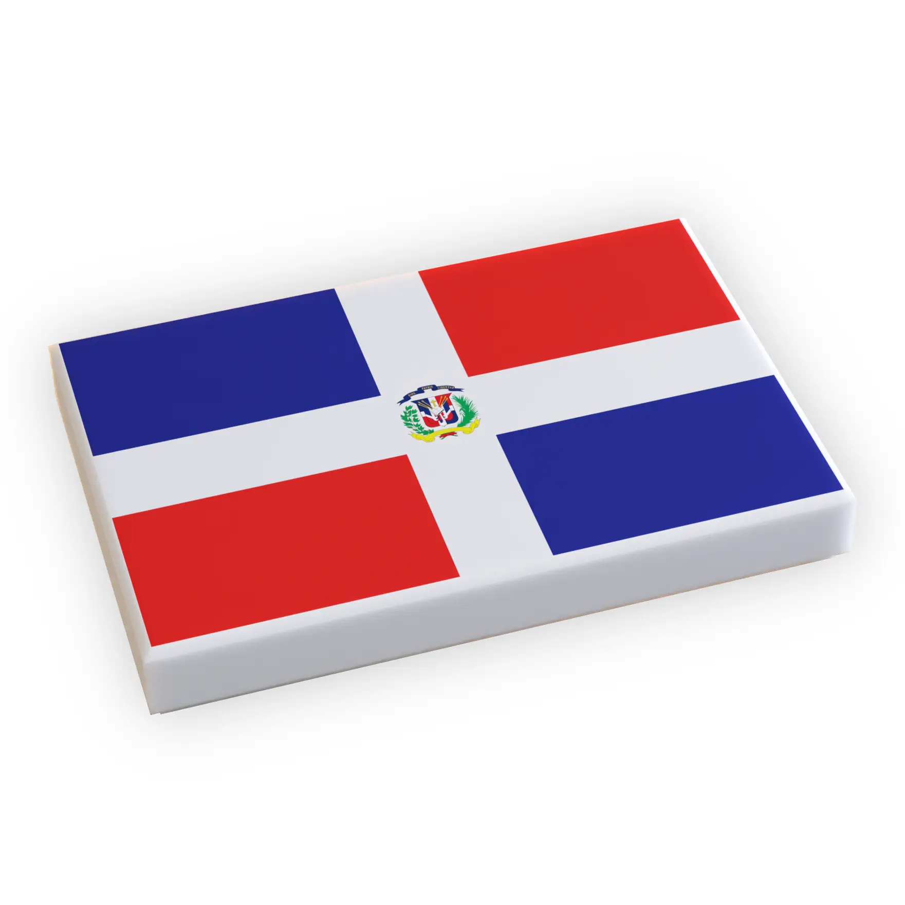 Dominican Republic Flag (2x3 Tile) made using LEGO part by B3 Customs