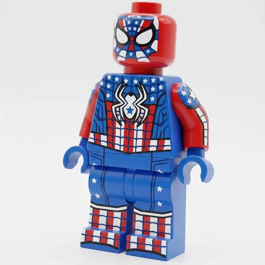 PATRIOTIC Spidey 250 Minifig by B3 Customs