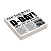 B3 Customs® D-Day WW2 Newspaper (2x2 Tile) by B3 Customs