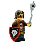 Custom Wolfpack Mercenary LEGO minifigure by B3 Customs featuring detailed armor and unique weapon accessories.