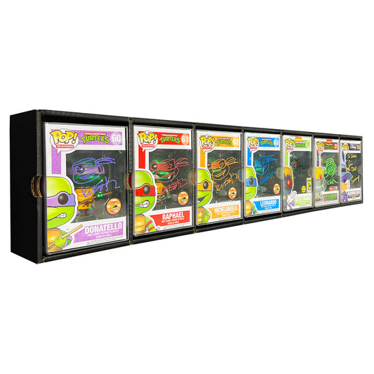 KUBBIE SLIM BLACK (1x7) - In Box Display Case for Funko Pops, Wall Mountable & Stackable Pop Shelf (Cardboard)