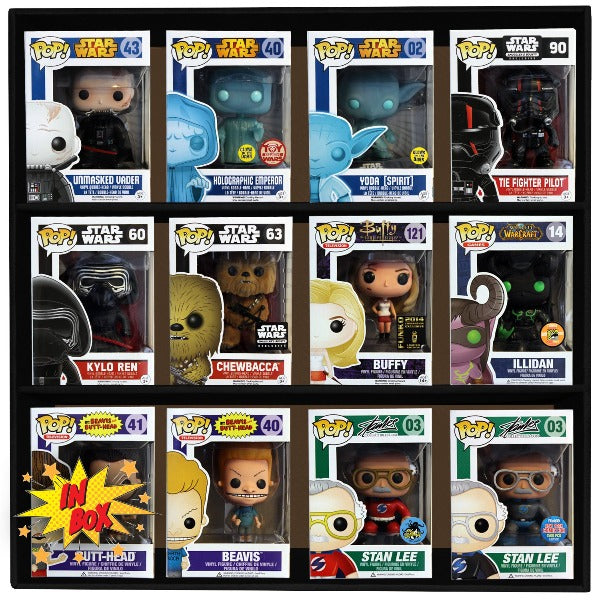 CLASSIC - Display Case for Funko Pops, Wall Mountable & Stackable Toy Shelf (Cardboard)