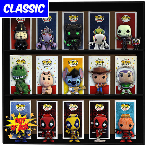 CLASSIC - Display Case for Funko Pops, Wall Mountable & Stackable Toy Shelf (Cardboard)