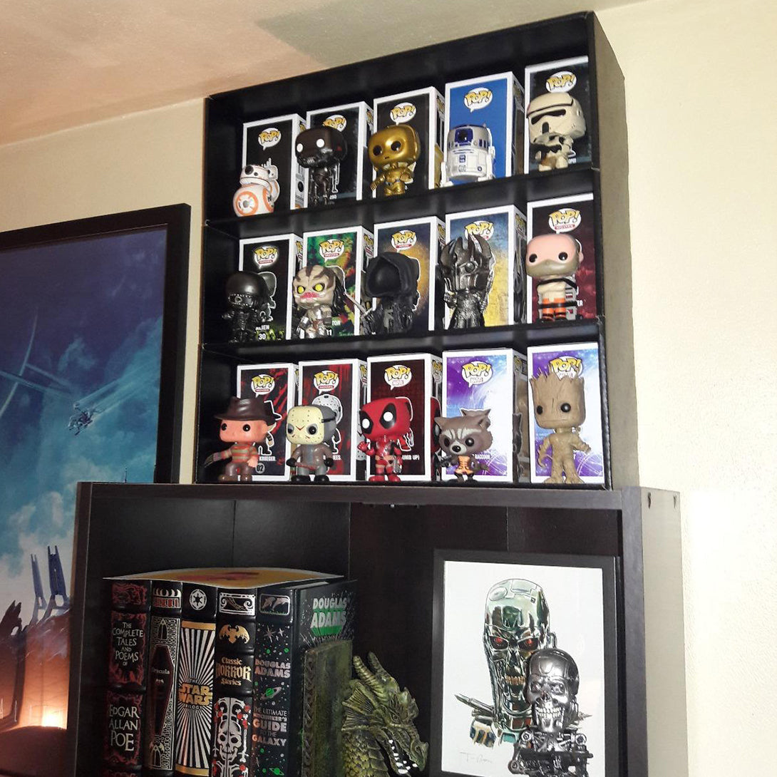 CLASSIC - Display Case for Funko Pops, Wall Mountable & Stackable Toy Shelf (Cardboard)
