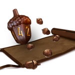 Leather Satchel with 6 Acorn Dice - Legend in the Mist