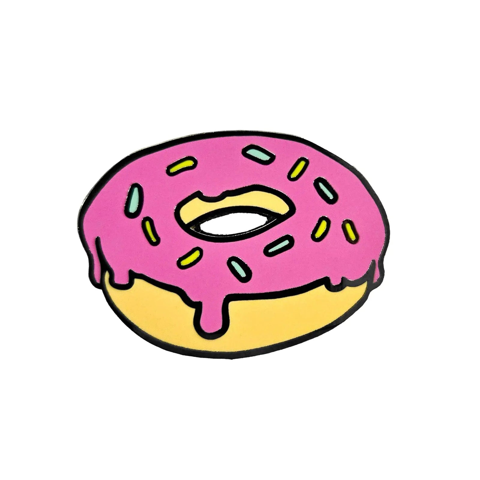 Kolorspun donut-shaped magnetic golf ball marker with a pin design, perfect for marking golf balls on the course.