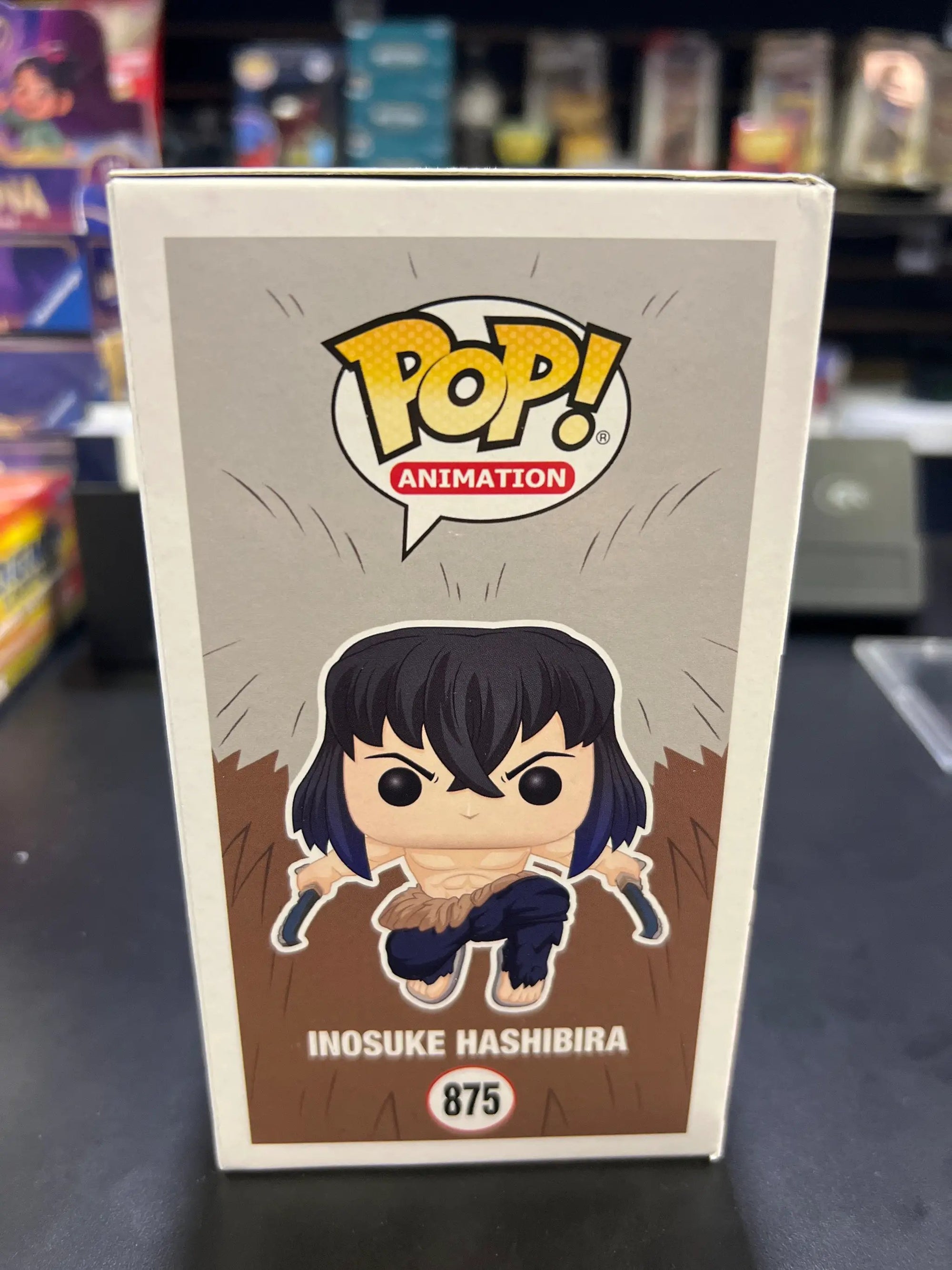 Funko POP! Inosuke Hashibira #875 Flocked Chase - Signed - In Case by THE MIGHTY HOBBY SHOP