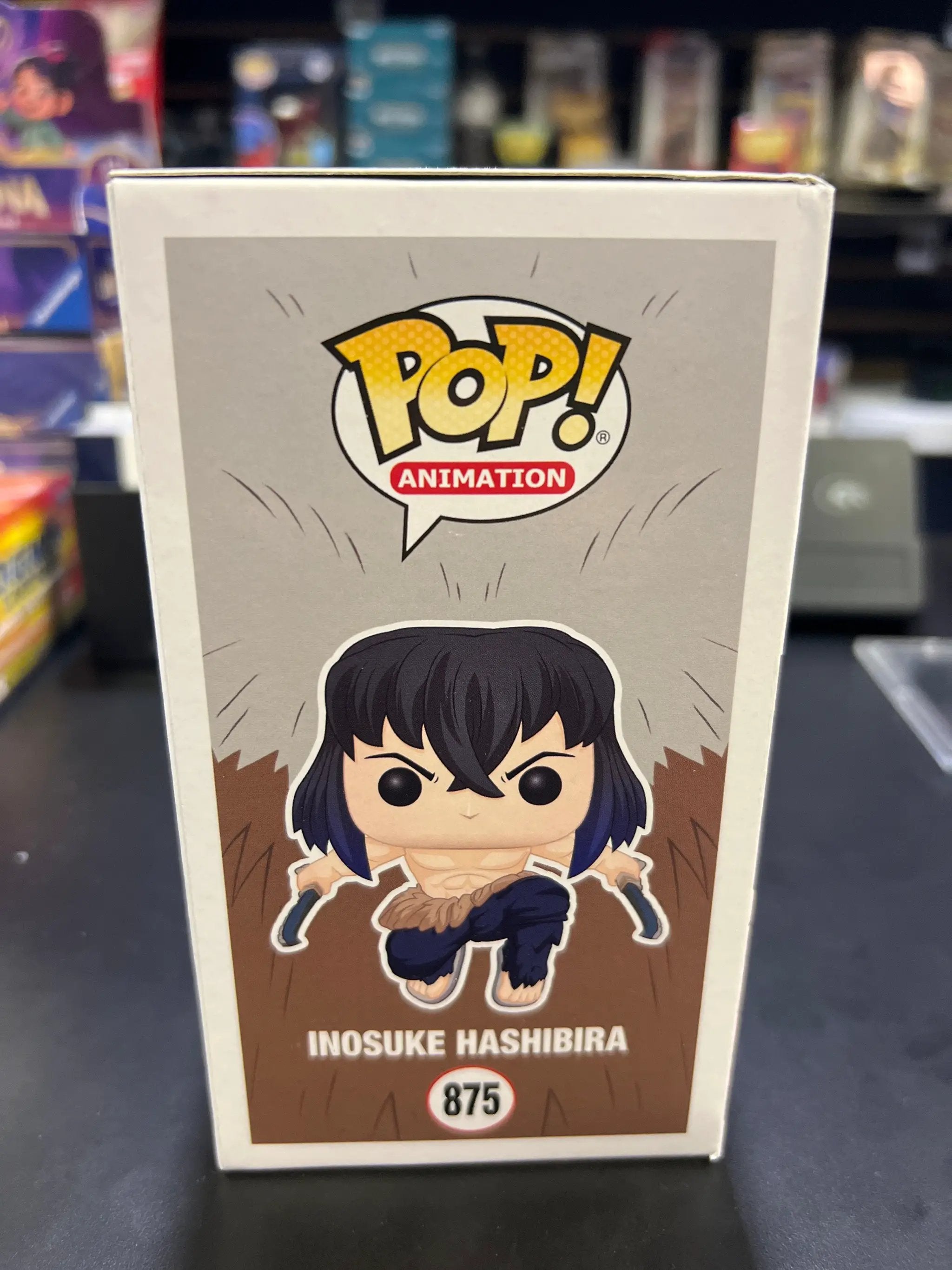 Funko POP! Inosuke Hashibira #875 Flocked Chase - Signed - In Case by THE MIGHTY HOBBY SHOP