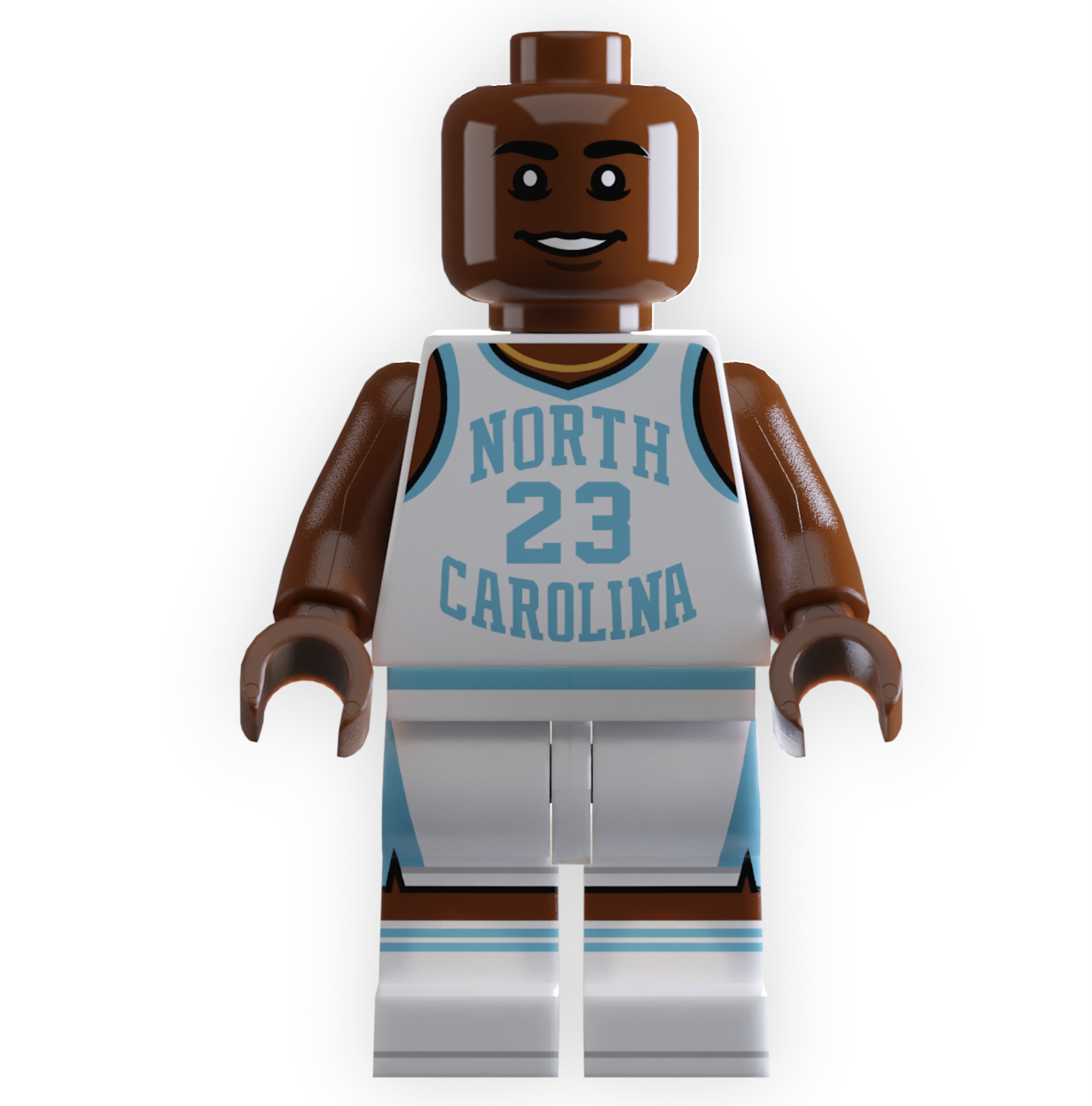MJ #23 UNC Basketball Player Minifig by B3 Customs