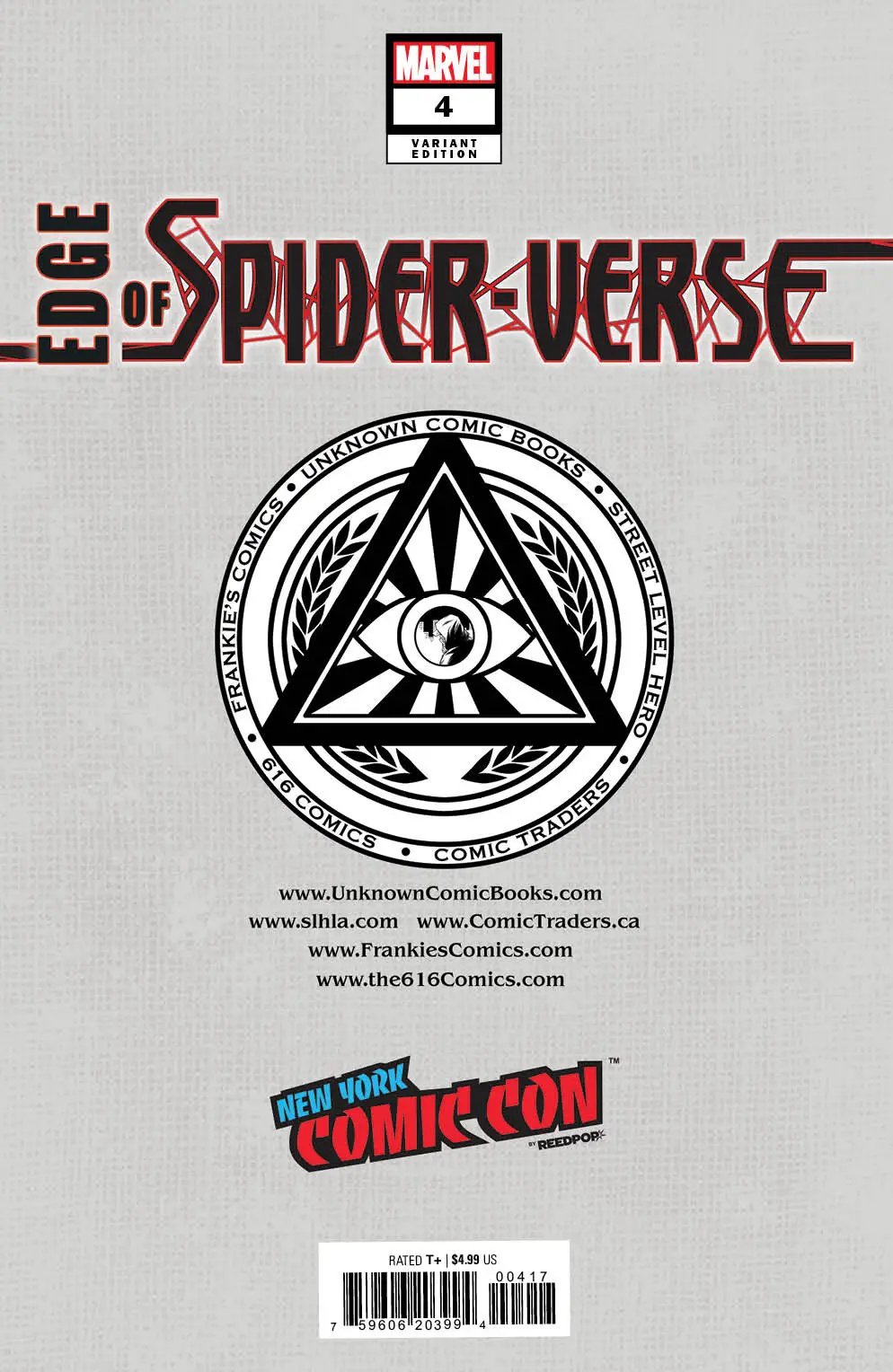 Edge Of Spider-Verse #4 Unknown Comics Tyler Kirkham Exclusive Nycc 2022 Silver Var (11/02/2022) by Unknown Comic Books