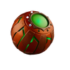 Green Goblin roleplay electronic pumpkin prop from THE MIGHTY HOBBY SHOP featuring realistic design and glowing pumpkin details.
