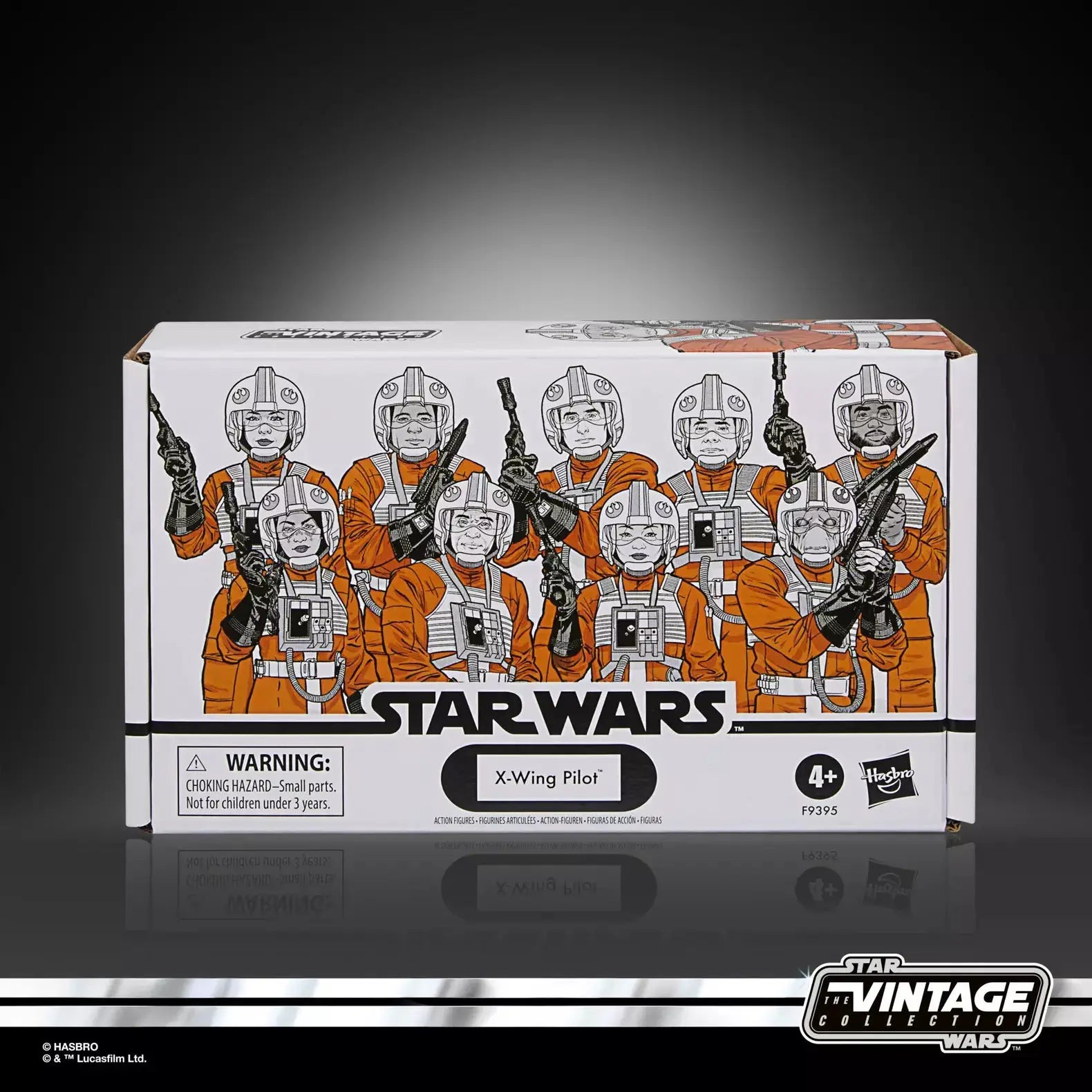 Star Wars The Vintage Collection X-Wing Pilot 4-Pack action figures featuring iconic Star Wars pilots in detailed costumes.