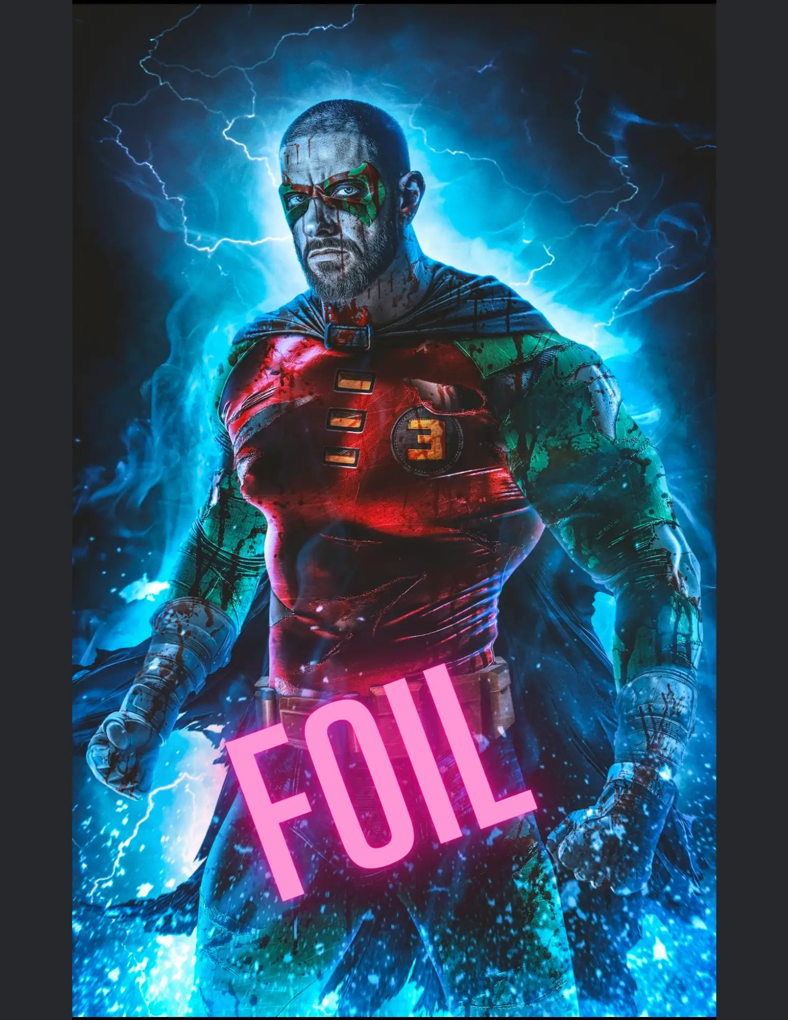 Foil comic book featuring Eminem titled "Infinity Blue Virgin" from Jams Fortress Comics, showcasing vibrant cover art.