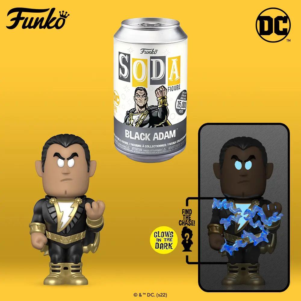 Vinyl SODA DC Black Adam collectible figure by THE MIGHTY HOBBY SHOP, showing Black Adam in detailed superhero costume.