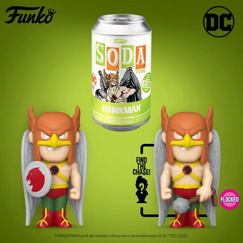 Vinyl SODA DC Hawkman collectible figure by THE MIGHTY HOBBY SHOP, featuring Hawkman in detailed costume with wings and helmet.
